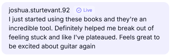 Customer testimonial